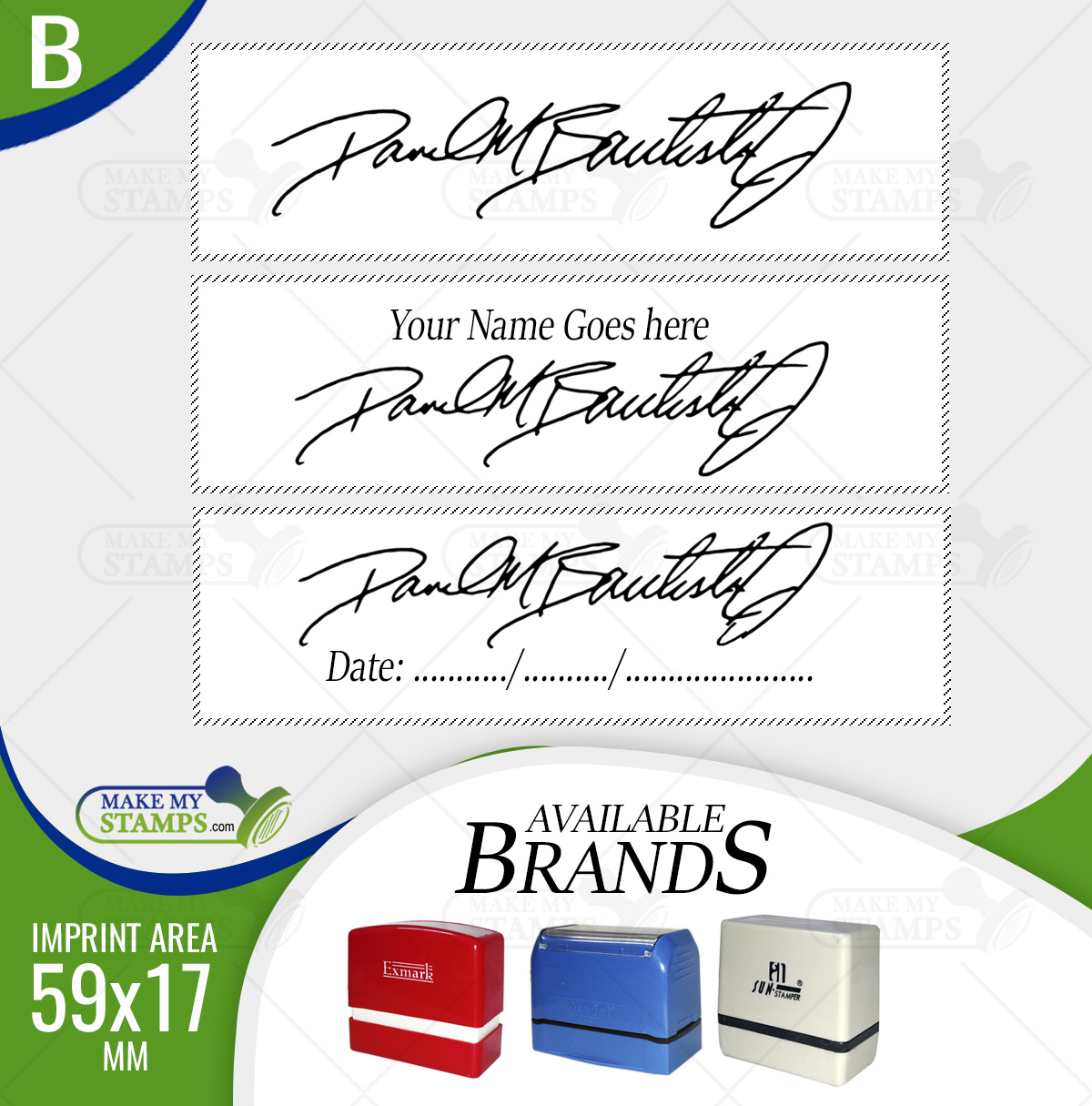 Medium Signature Stamp Top