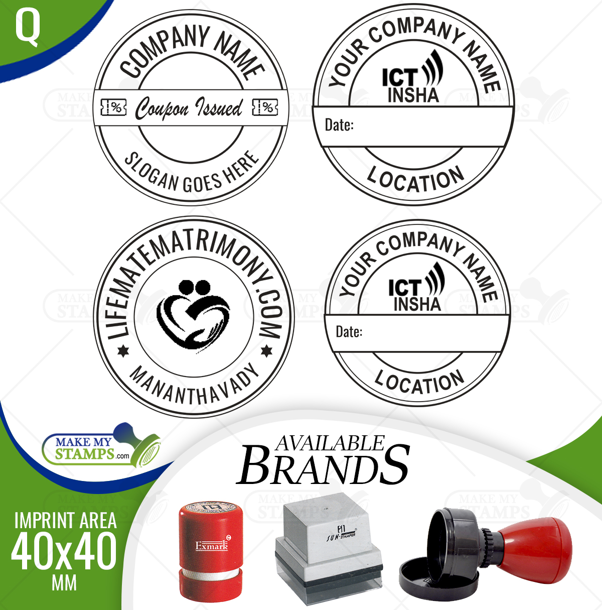Customised Self Ink Stamp Online I Design your Rubber Stamp Online