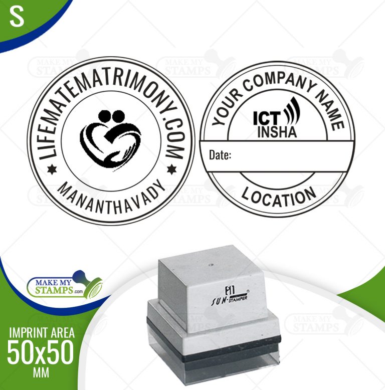 Round Stamp 50mm - Make My Stamps : Online Rubber Stamp Maker